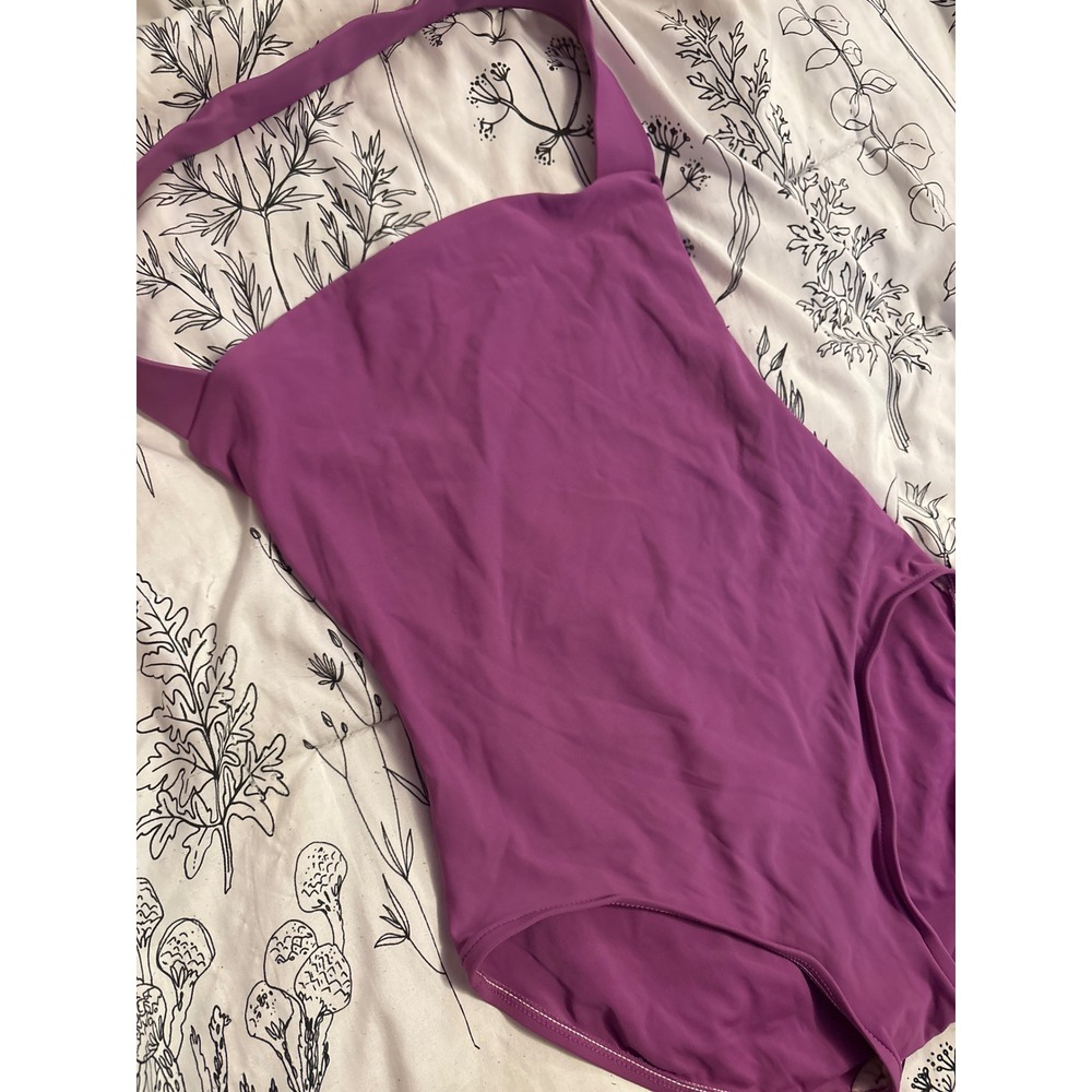 Calvin Klein Swimwear Violet Halter Bandeau One Piece Swimsuit, Size 10 - Picture 2 of 4